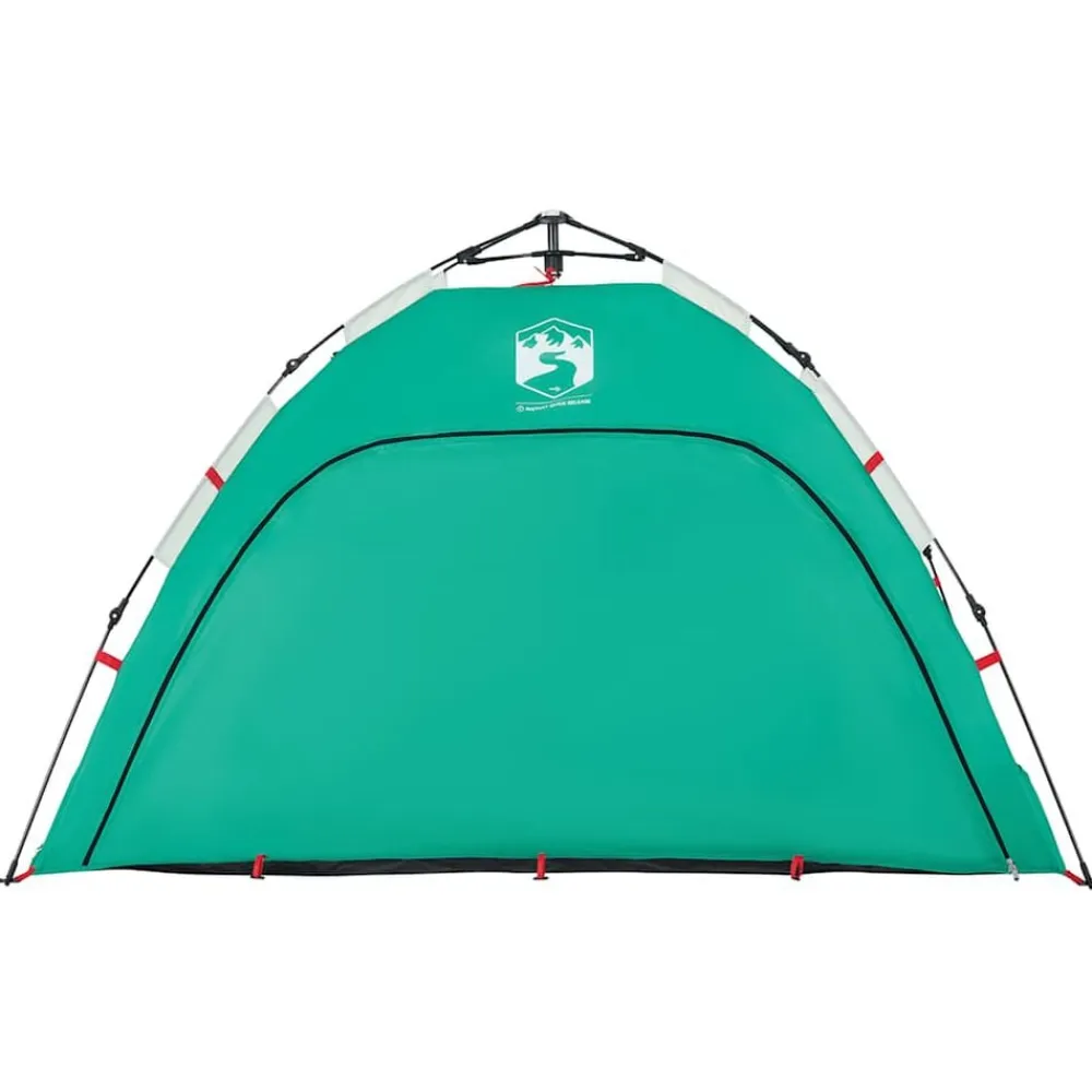 vidaXL Tienda de playa 2 personas impermeable apertura rápida Verde New