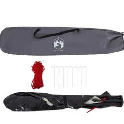 vidaXL Tienda de playa 2 personas impermeable apertura rápida Gris