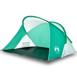 vidaXL Actividades Al Aire Libre-Tienda de playa 2 personas impermeable apertura rápida verde