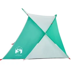 vidaXL Actividades Al Aire Libre-Tienda de playa 2 personas impermeable apertura rápida verde