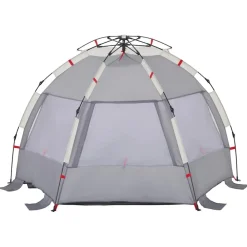 vidaXL Tienda de playa 2 personas impermeable apertura rápida Gris Clearance