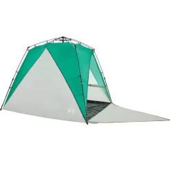 vidaXL Tienda de playa 4 personas impermeable apertura rápida verde Verde mar Online