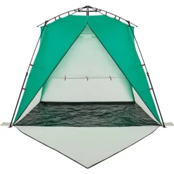 vidaXL Tienda de playa 4 personas impermeable apertura rápida verde Verde mar Online