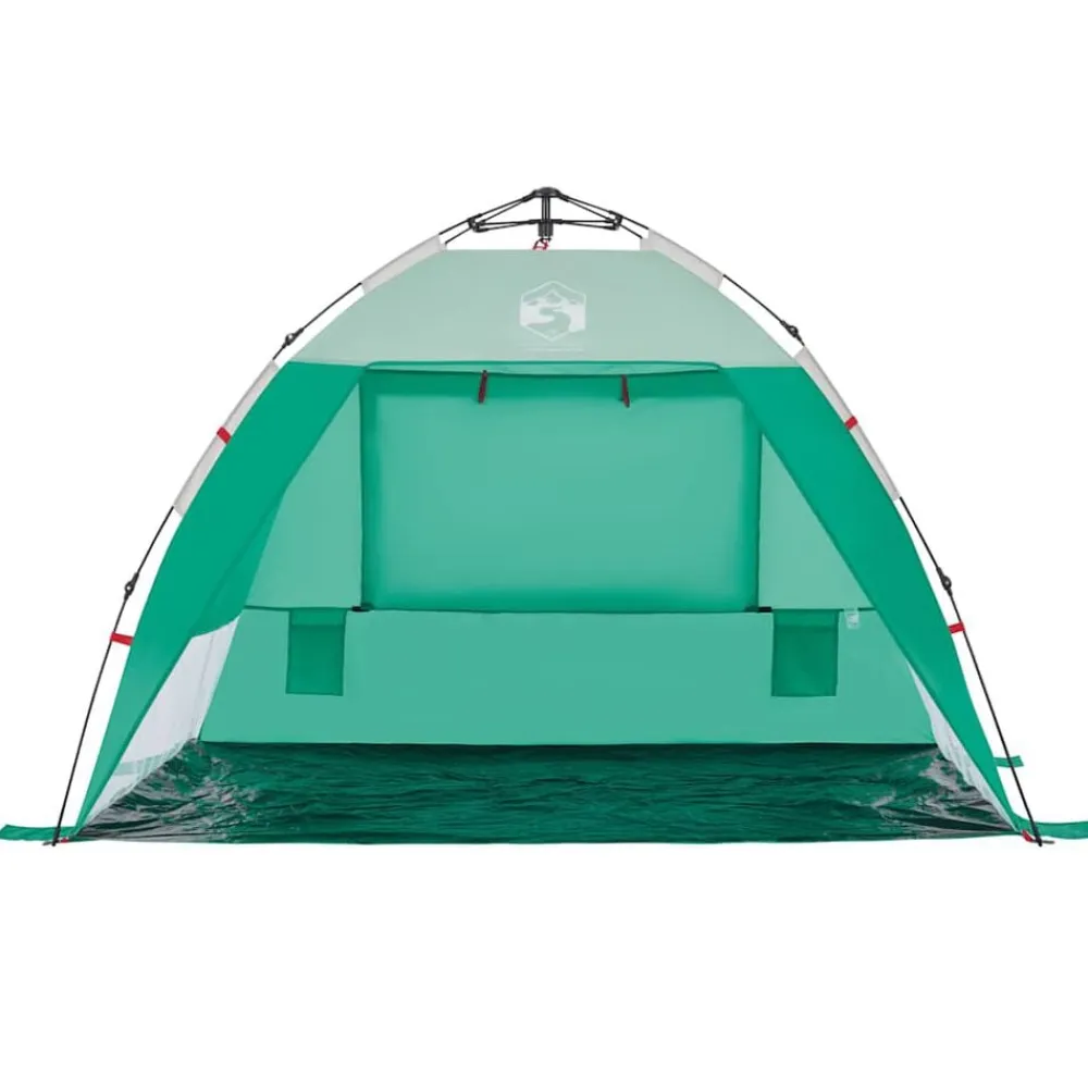 vidaXL Tienda de playa 2 personas impermeable apertura rápida verde Verde mar Hot