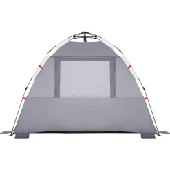 vidaXL Tienda de playa 3 personas impermeable apertura rápida Gris Outlet