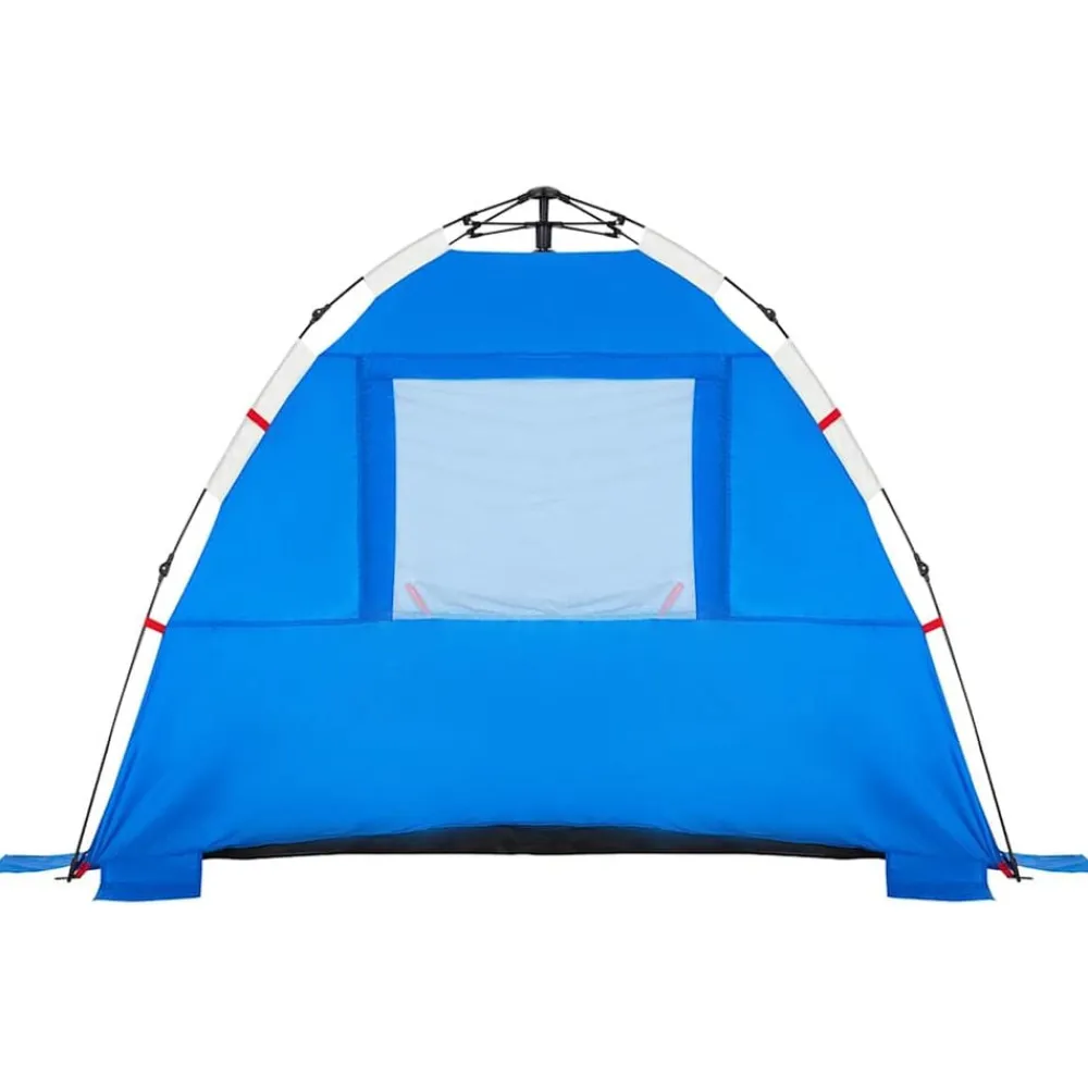 vidaXL Tienda de playa 3 personas impermeable apertura rápida azul Azul celeste Sale