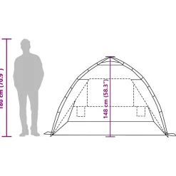 vidaXL Actividades Al Aire Libre-Tienda de playa 2 personas impermeable apertura rápida