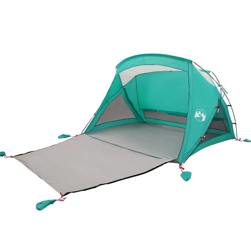 vidaXL Actividades Al Aire Libre-Tienda de playa para 2 personas impermeable verde agua