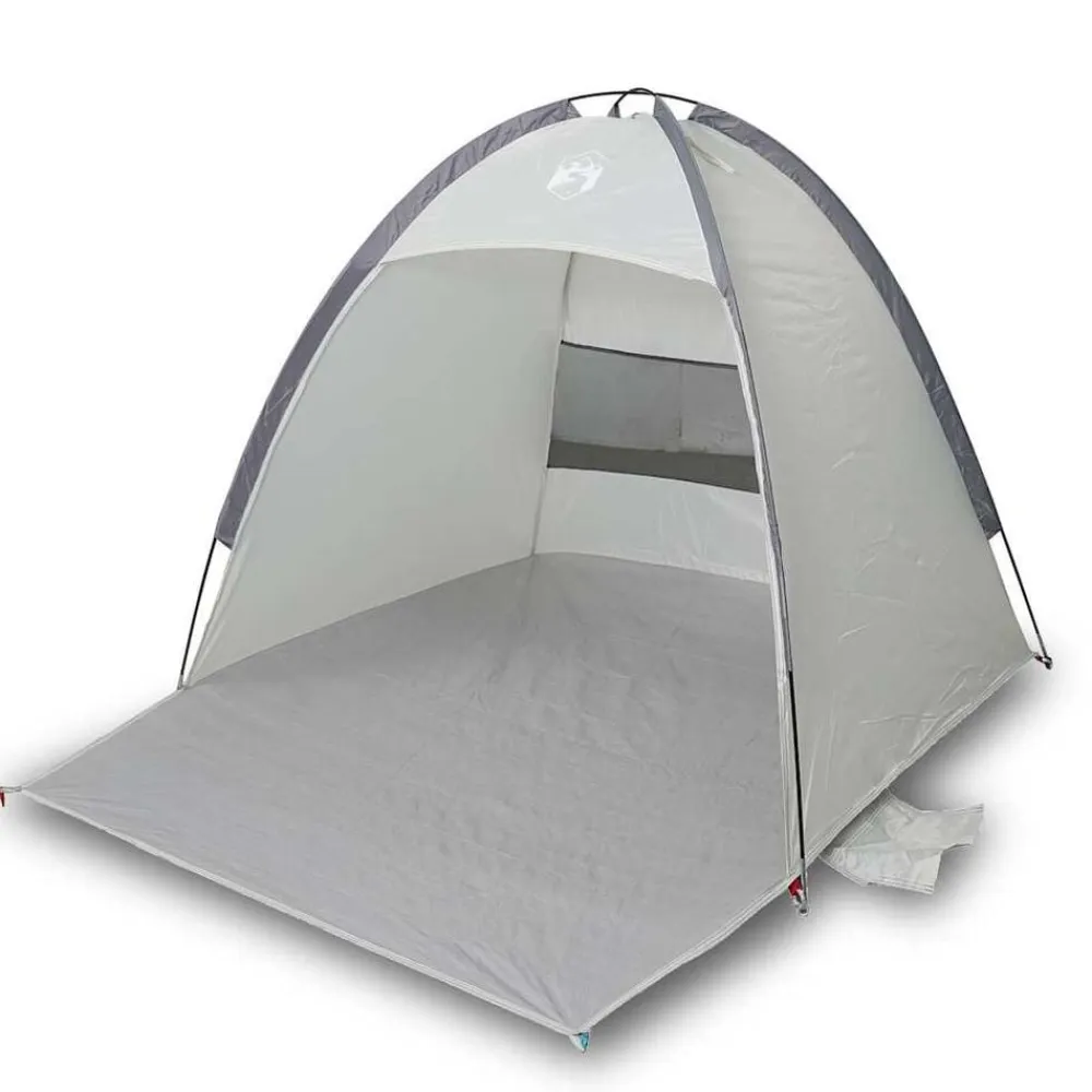 vidaXL Tienda de playa para 3 personas impermeable Gris