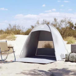 vidaXL Tienda de playa para 3 personas impermeable Gris