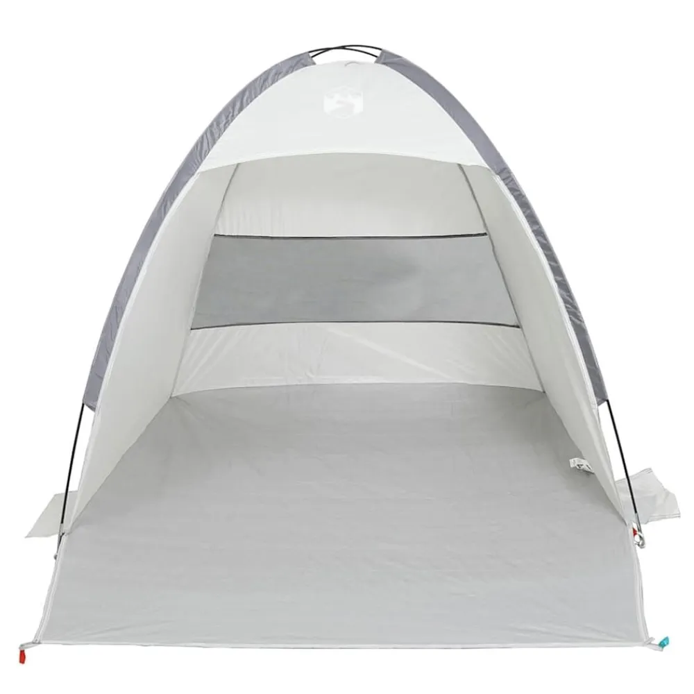 vidaXL Tienda de playa para 3 personas impermeable Gris
