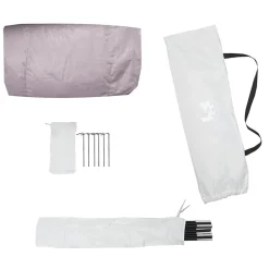 vidaXL Tienda de playa para 3 personas impermeable Gris