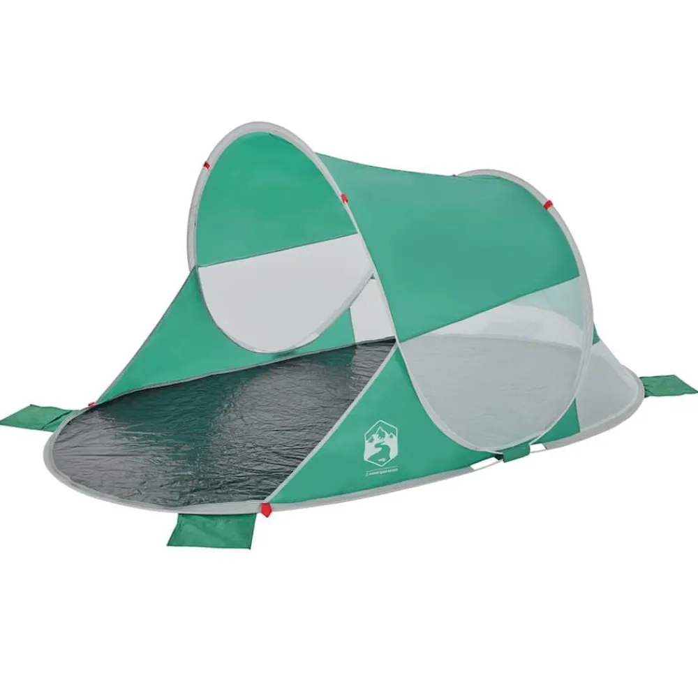 vidaXL Tienda de playa pop-up impermeable agua Verde