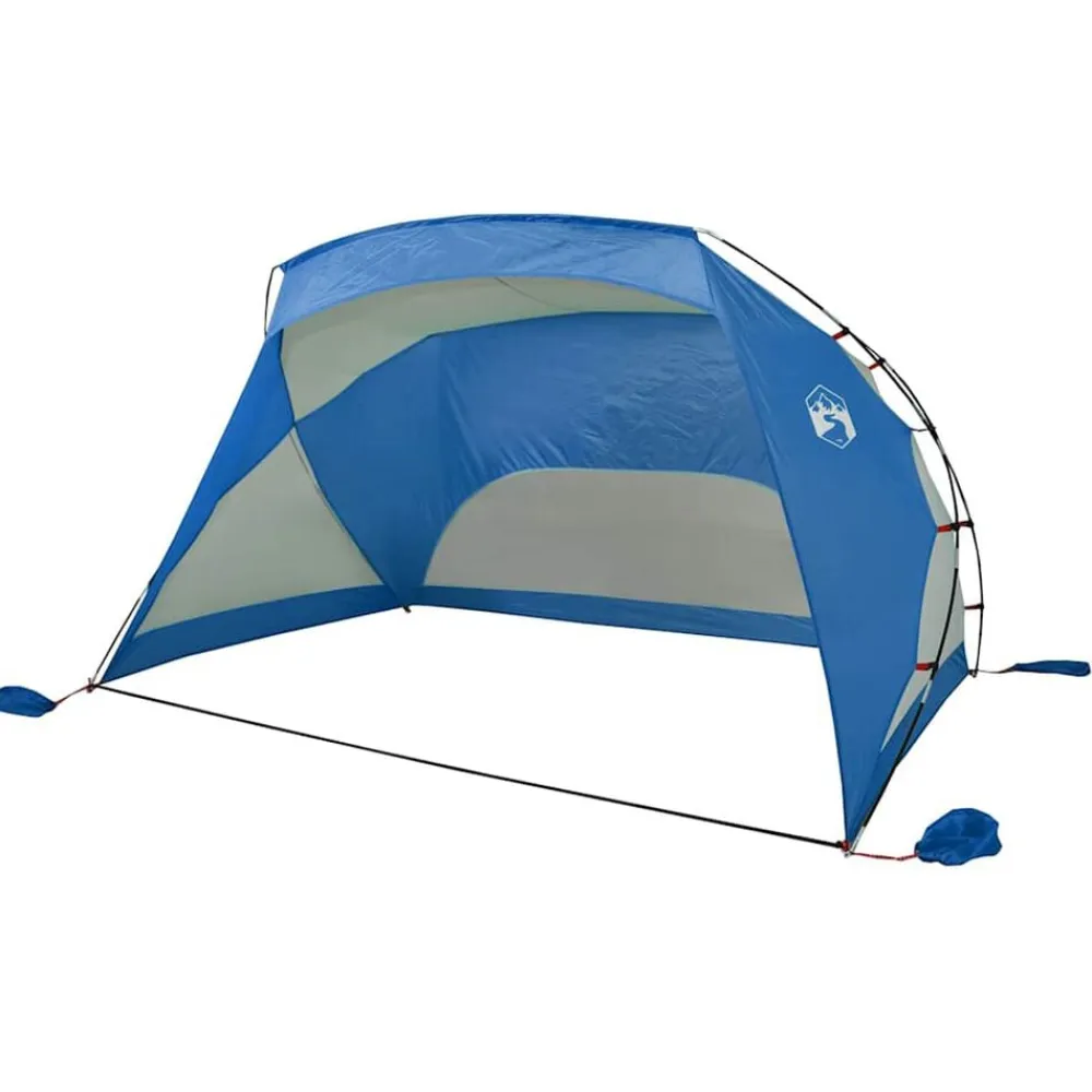 vidaXL Actividades Al Aire Libre-Tienda de playa 185T poliéster celeste 274x178x170/148 cm