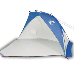 vidaXL Actividades Al Aire Libre-Tienda de playa 185T poliéster celeste 268x223x125 cm