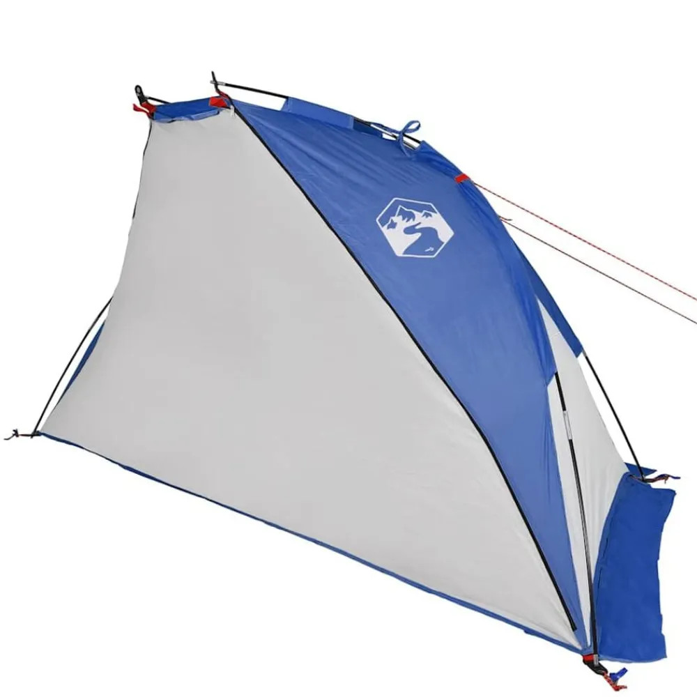 vidaXL Actividades Al Aire Libre-Tienda de playa 185T poliéster celeste 268x223x125 cm