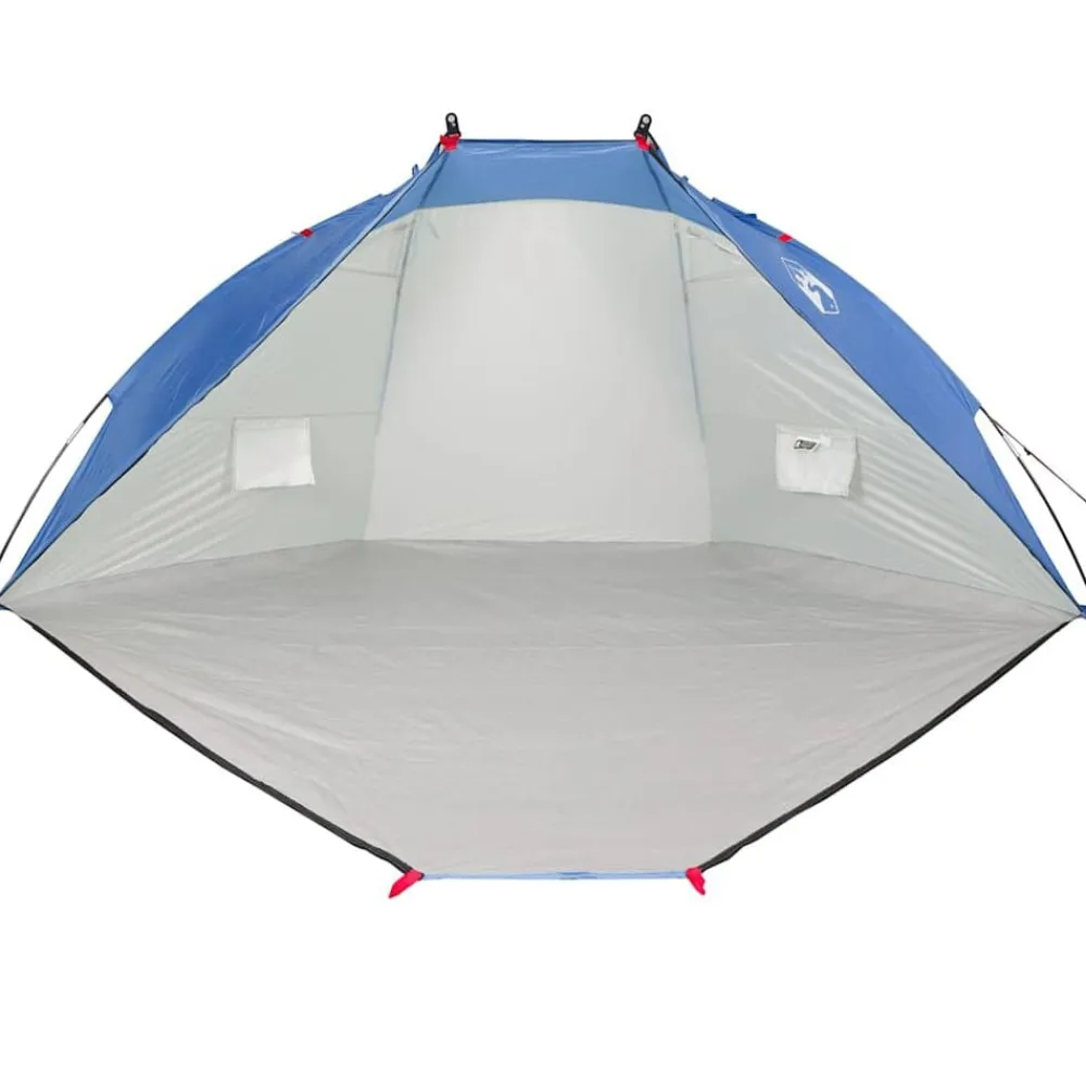 vidaXL Actividades Al Aire Libre-Tienda de playa 185T poliéster celeste 268x223x125 cm