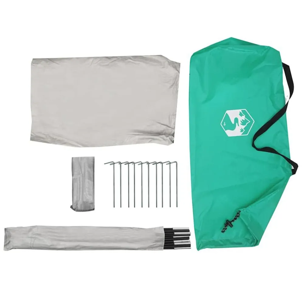 vidaXL Tienda de playa 185T poliéster agua 268x223x125 cm Verde Outlet