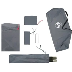 vidaXL Tienda de playa 185T poliéster 274x178x170/148 cm Gris Best