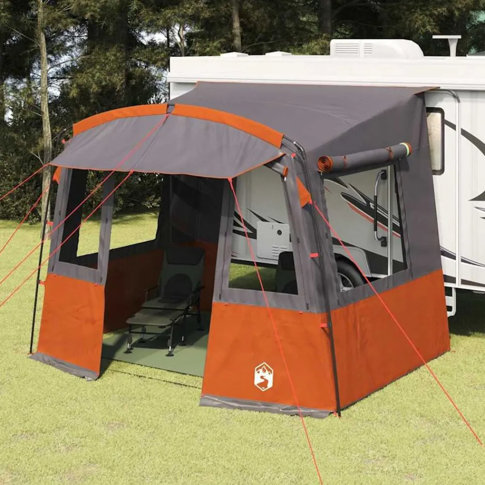 vidaXL Actividades Al Aire Libre-Tienda de portón trasero para Caravana con techo
