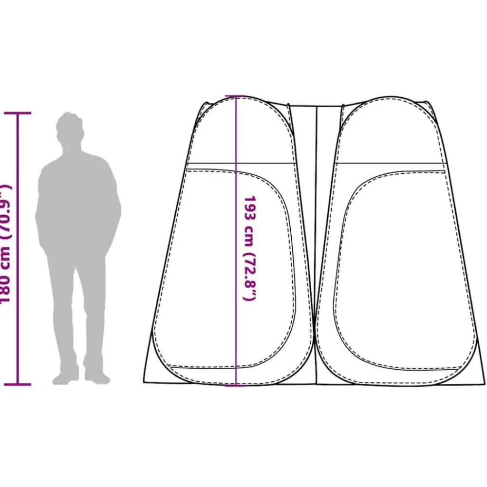 vidaXL Actividades Al Aire Libre-Tienda de privacidad pop-up impermeable