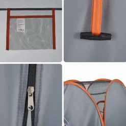 vidaXL Tienda de privacidad pop-up impermeable Gris y naranja Best