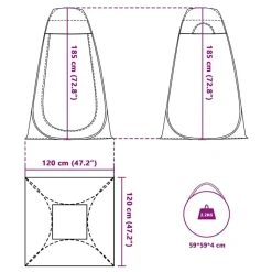 vidaXL Tienda de privacidad pop-up impermeable Gris y naranja Best