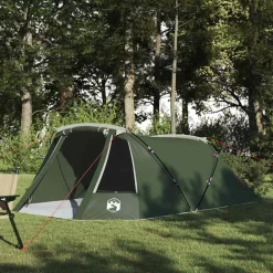 vidaXL Tienda de túnel para 3 personas y 328 x 228 x 115 cm Verde New