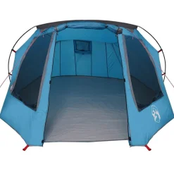 vidaXL Actividades Al Aire Libre-Tienda de túnel para 3 personas y gris 328 x 228 x 115 cm