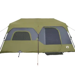 vidaXL Tienda familiar 9 personas impermeable apertura rápida Verde Hot
