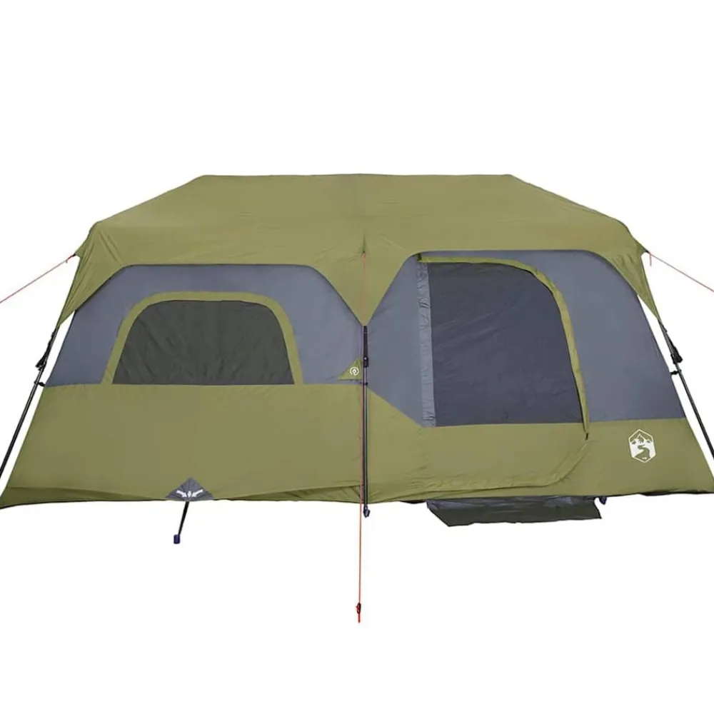 vidaXL Tienda familiar 9 personas impermeable apertura rápida Verde Hot