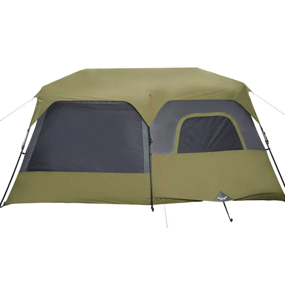 vidaXL Tienda familiar 9 personas impermeable apertura rápida Verde Hot