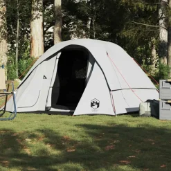 vidaXL Tienda familiar 6 personas tela opaca impermeable blanca Blanco opaco Online