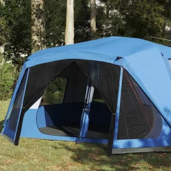 vidaXL Tienda familiar 10 personas impermeable apertura rápida Azul Discount