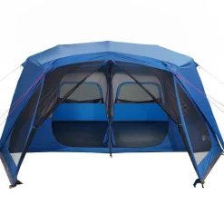 vidaXL Tienda familiar 10 personas impermeable apertura rápida Azul Discount