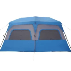 vidaXL Tienda familiar 10 personas impermeable apertura rápida Azul Discount