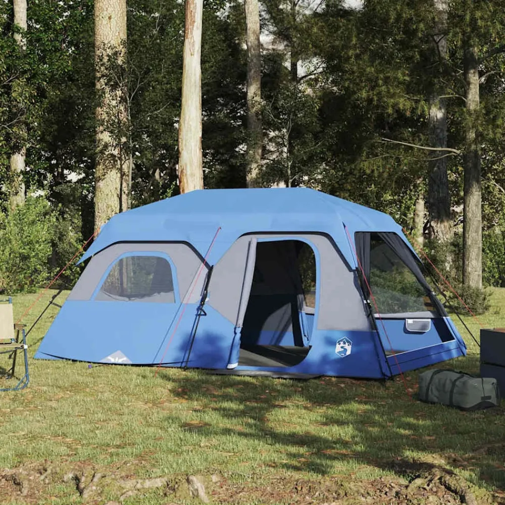 vidaXL Actividades Al Aire Libre-Tienda familiar 9 personas impermeable apertura rápida
