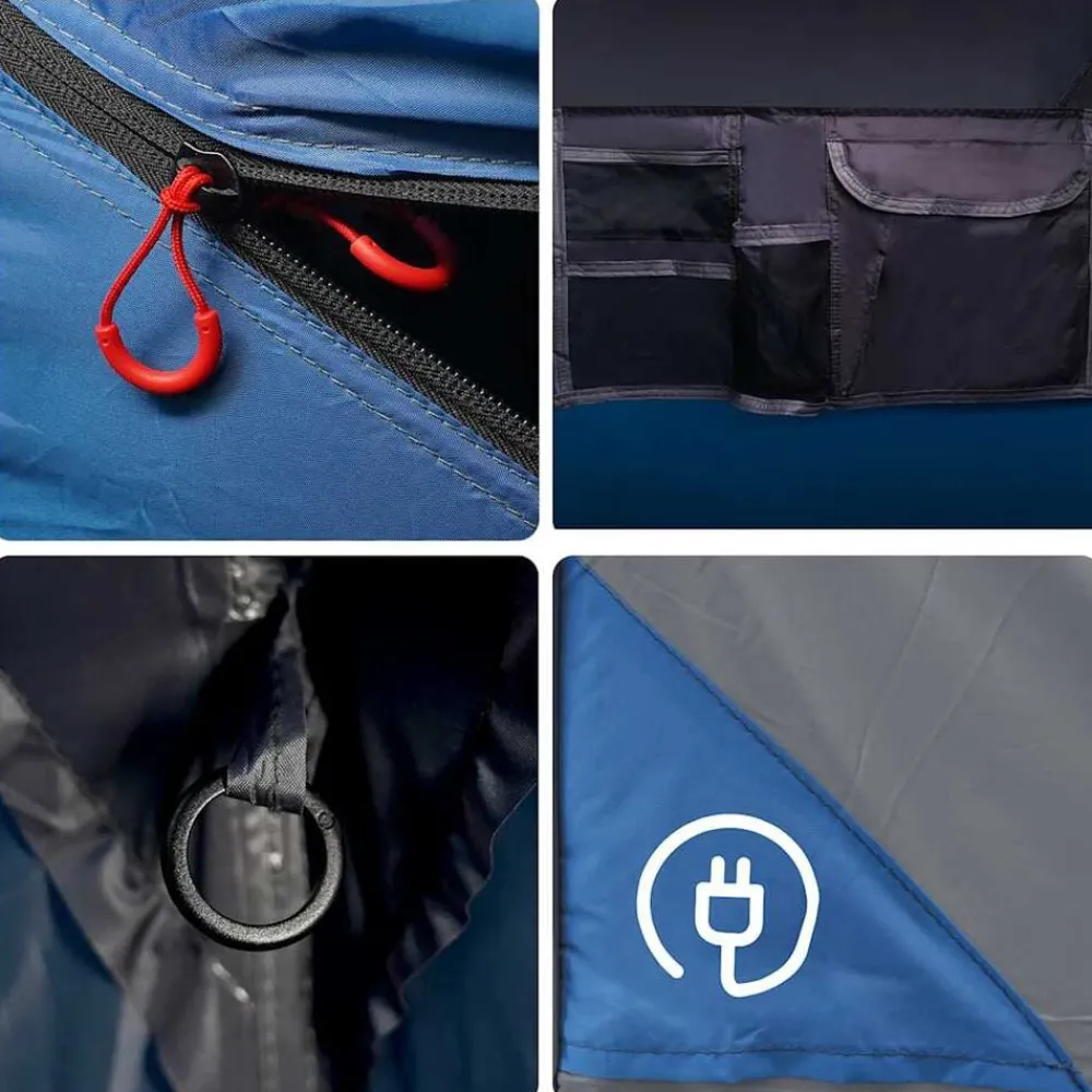 vidaXL Actividades Al Aire Libre-Tienda familiar 9 personas impermeable apertura rápida