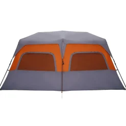 vidaXL Actividades Al Aire Libre-Tienda familiar 10 personas impermeable apertura rápida gris