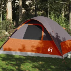 vidaXL Tienda familiar con cúpula para 6 personas impermeable Naranja