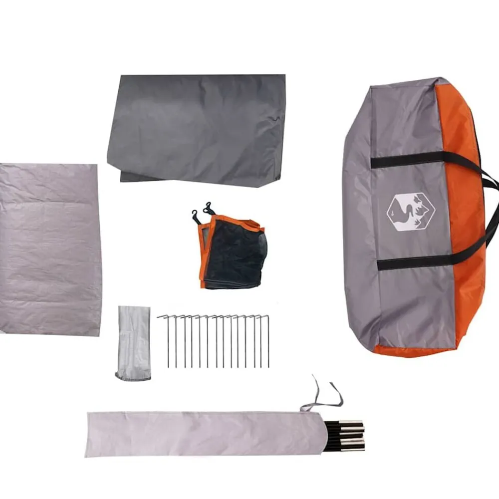 vidaXL Tienda familiar con cúpula para 6 personas impermeable Naranja