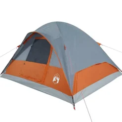 vidaXL Tienda familiar con cúpula para 6 personas impermeable Naranja