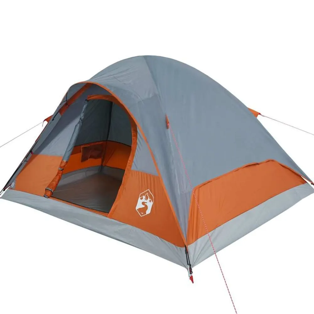 vidaXL Tienda familiar con cúpula para 6 personas impermeable Naranja