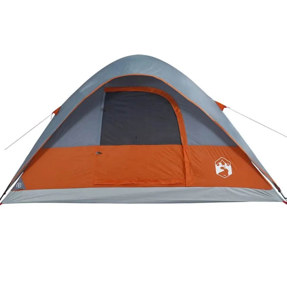 vidaXL Tienda familiar con cúpula para 6 personas impermeable Naranja