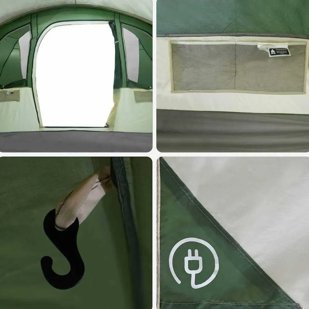 vidaXL Actividades Al Aire Libre-Tienda Familiar con techo y 576 x 325 x 213 cm