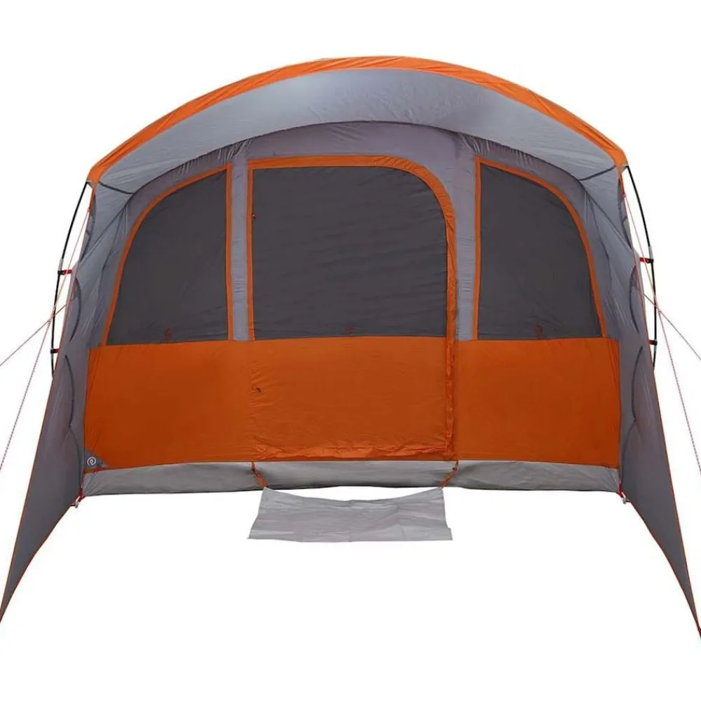 vidaXL Tienda Familiar con techo 576 x 325 x 213 cm Gris y naranja Discount