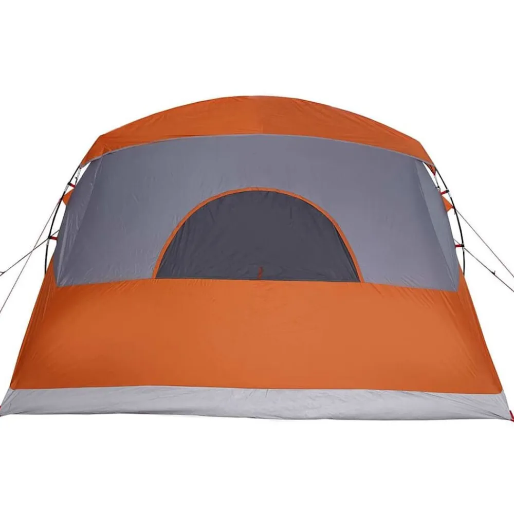 vidaXL Tienda Familiar con techo 576 x 325 x 213 cm Gris y naranja Discount