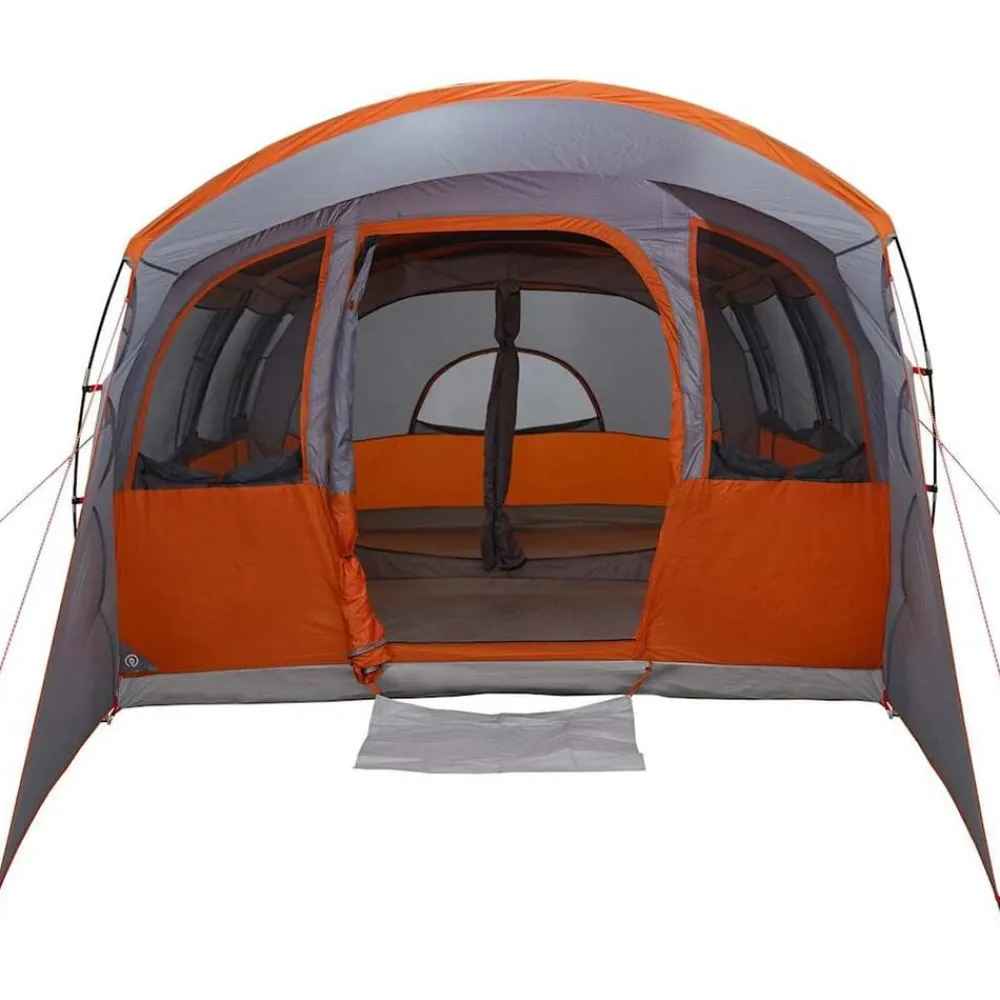 vidaXL Tienda Familiar con techo 576 x 325 x 213 cm Gris y naranja Discount