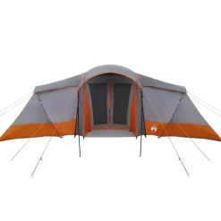 vidaXL Tienda Familiar con techo 721 x 335 x 212 cm Gris y naranja