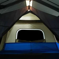 vidaXL Actividades Al Aire Libre-Tienda familiar con LED 10 personas apertura rápida claro
